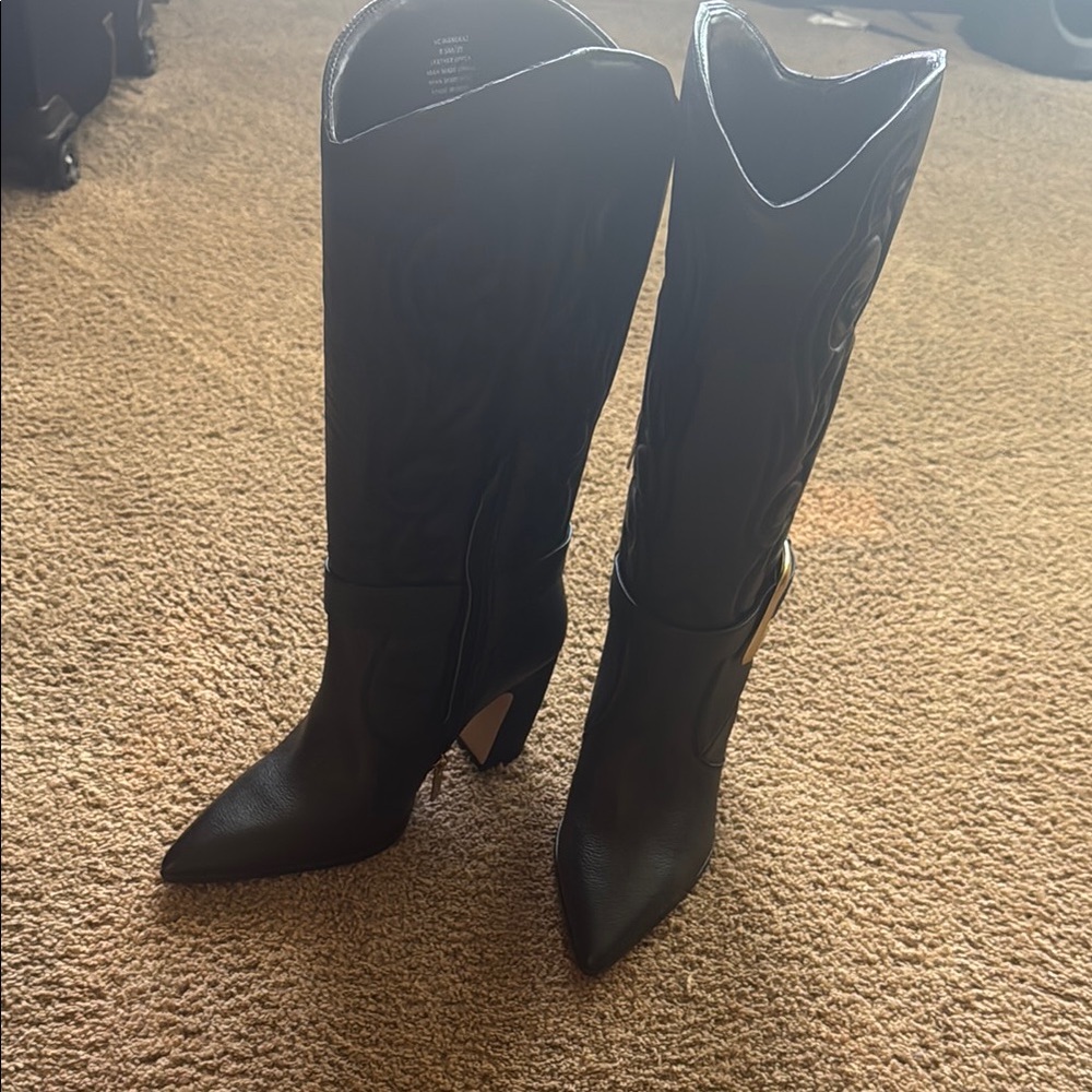 Vince Camuto Black Heeled Boots for Sophisticated Elegance